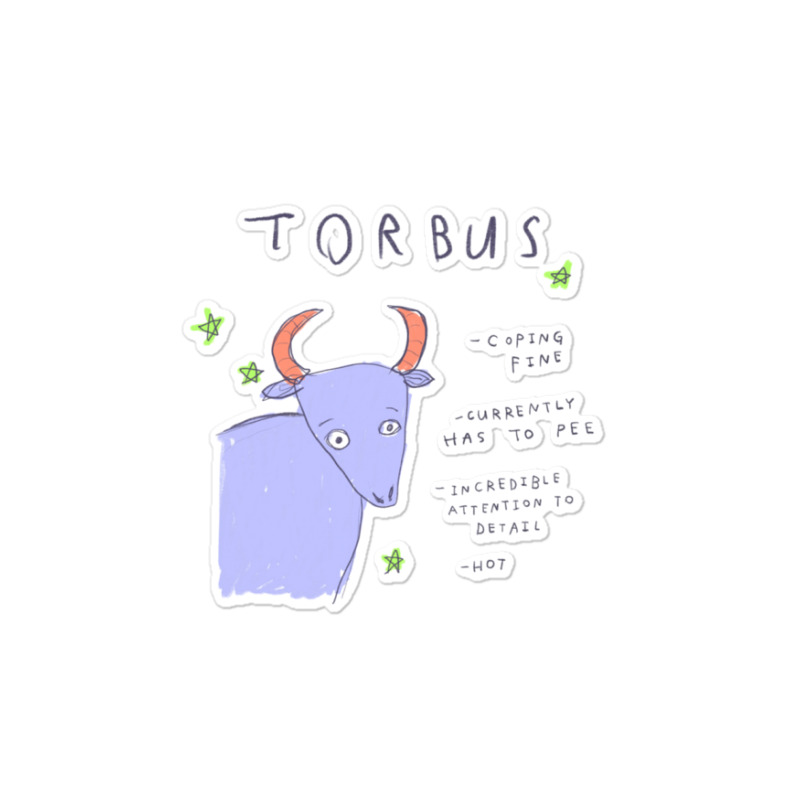 Torbus The Hot And Coping Bull - Horrorscoops Asstrology .png Sticker | Artistshot