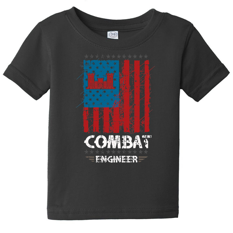 Combat Engineer American Flag Baby Tee by AdeArt | Artistshot