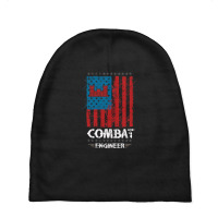 Combat Engineer American Flag Baby Beanies | Artistshot