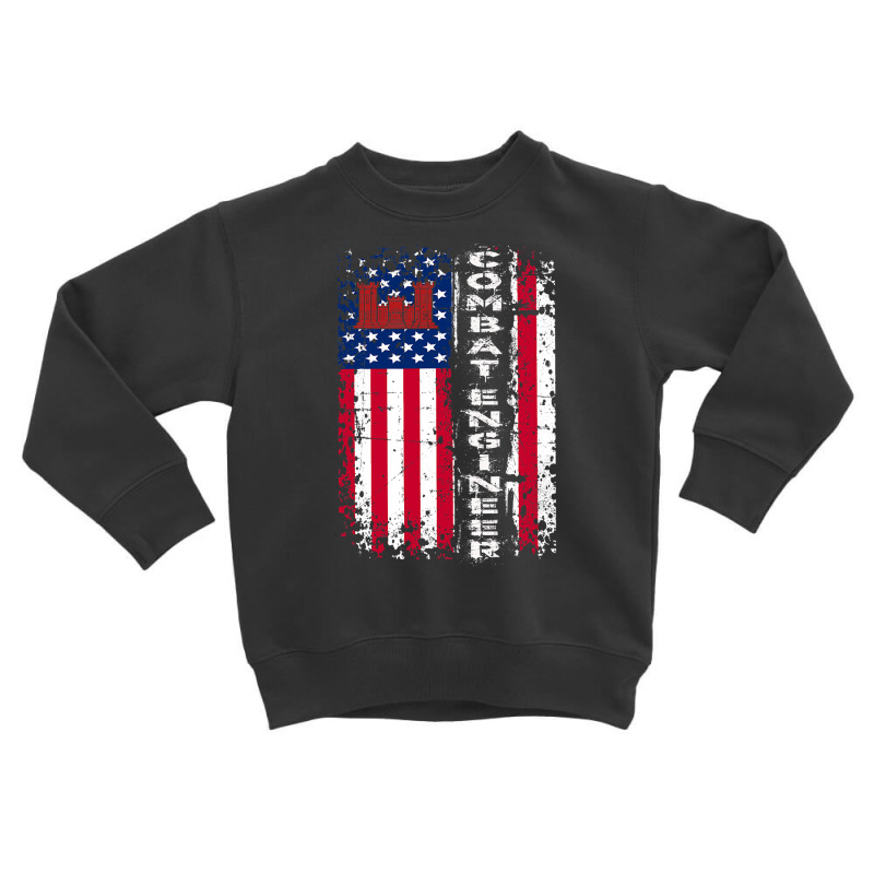 Combat Engineer Distressed American Toddler Sweatshirt by AdeArt | Artistshot