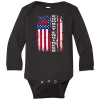 Combat Engineer Distressed American Long Sleeve Baby Bodysuit | Artistshot