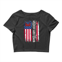 Combat Engineer Distressed American Crop Top | Artistshot