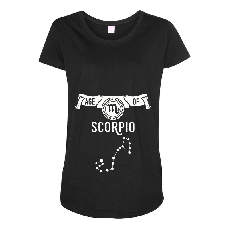 Age Of Scorpio Maternity Scoop Neck T-shirt by sugirah | Artistshot