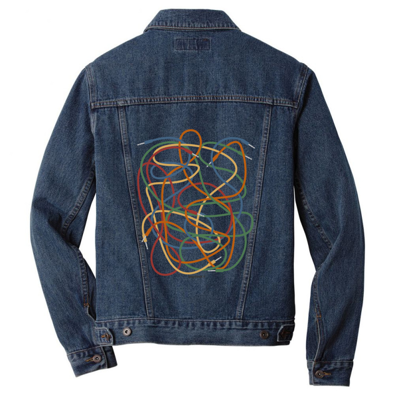 Modular Synthesizer Patch Cables Men Denim Jacket | Artistshot