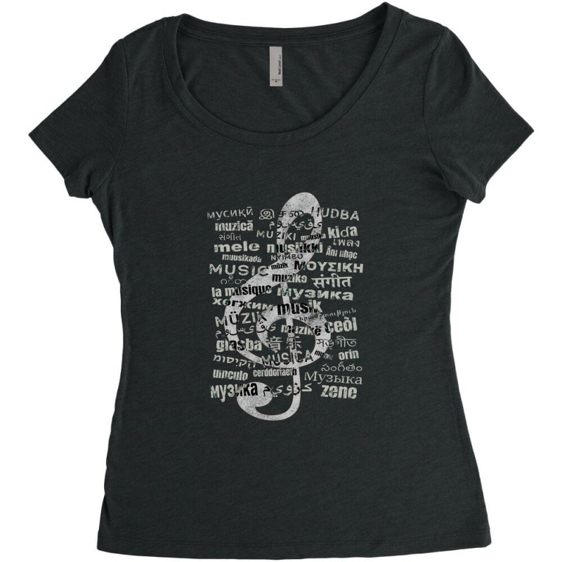 World Music Day .png Women's Triblend Scoop T-shirt by MarkBressi | Artistshot