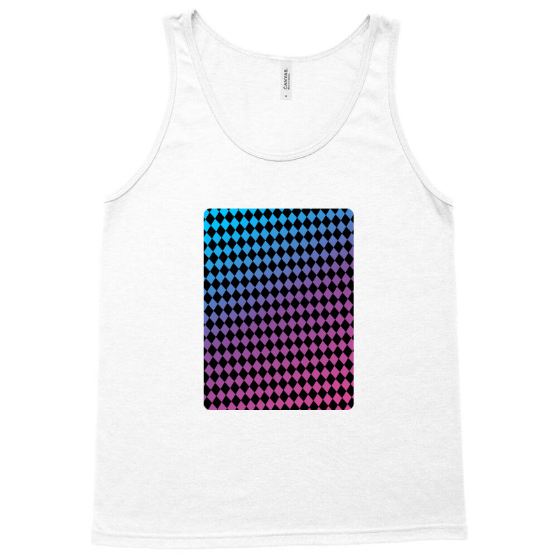 Abstract Pattern Of Chessboard Squares Blue Purple Gradation Color Tank Top | Artistshot