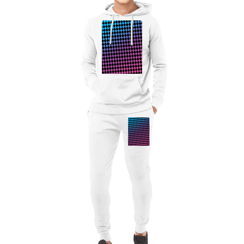 Abstract Pattern Of Chessboard Squares Blue Purple Gradation Color Hoodie & Jogger Set | Artistshot