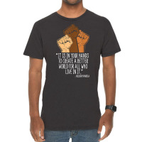 Your Hands Create Better World Black History Month Melanin T Shirt Vintage T-shirt | Artistshot