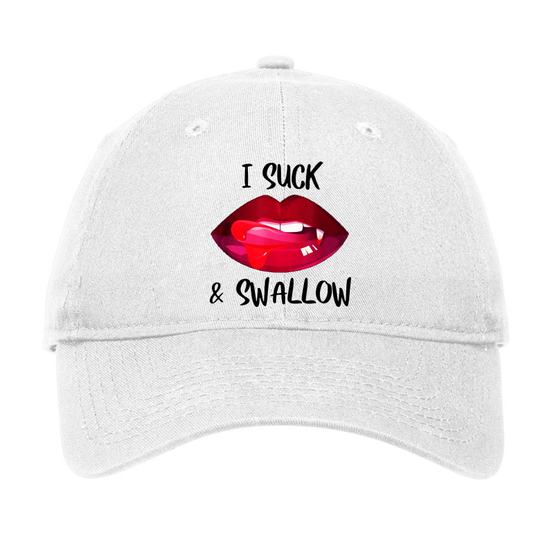 I Suck And Vampire Fangs Halloween Costume Adjustable Cap by WuzzTees | Artistshot