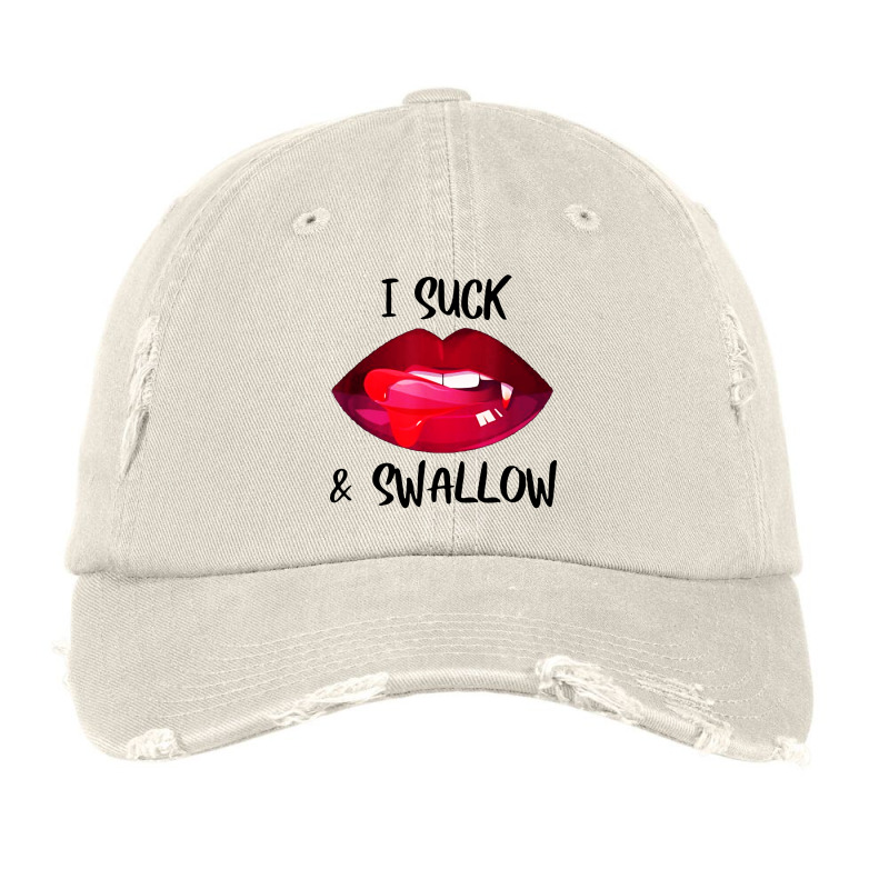 I Suck And Vampire Fangs Halloween Costume Vintage Cap by WuzzTees | Artistshot