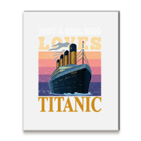 Ship Just A Girl Who Loves Titanic Boat Titanic Girls Woman Sweatshirt Metal Print Vertical | Artistshot