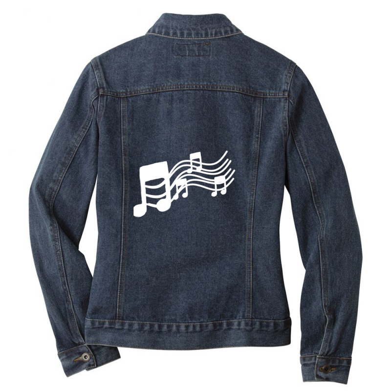 Musical Notes .png Ladies Denim Jacket by PamzieAdams | Artistshot