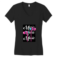 Music In Ear Headphones Songs Songs Women's V-neck T-shirt | Artistshot