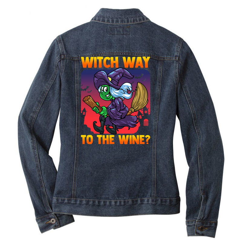 Cute Halloween Boo Pumpkin Magic Ladies Denim Jacket by AdeArt | Artistshot