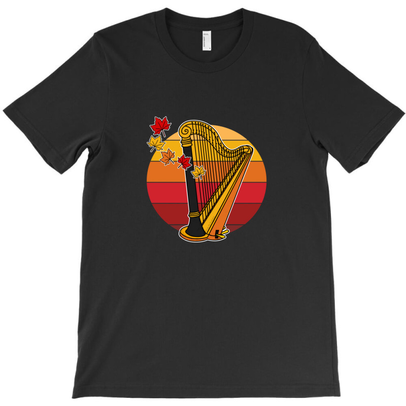 Fall Harp Harpist String Musician Autumn T-shirt | Artistshot