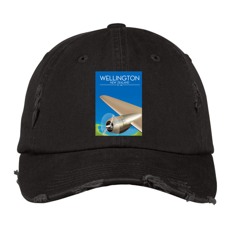 Wellington New Zealand Flight Poster .png Vintage Cap | Artistshot