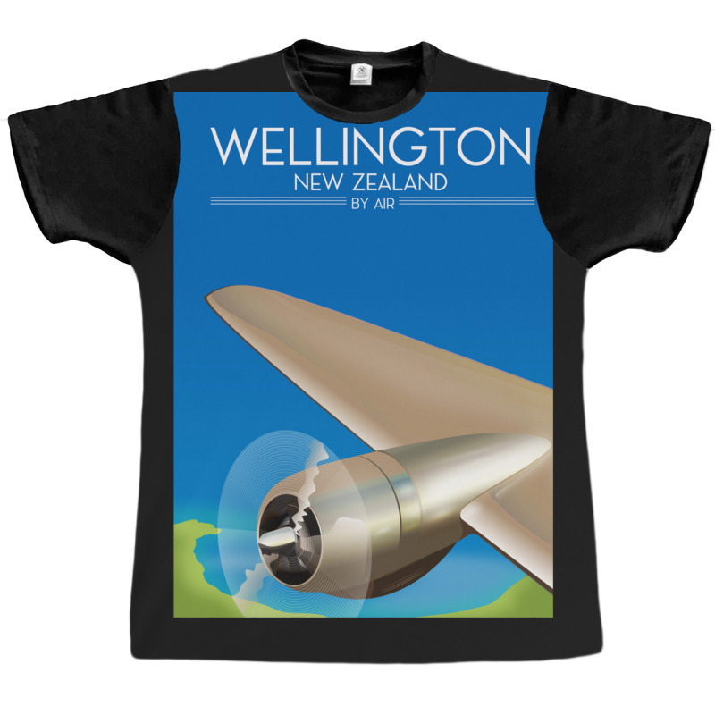 Wellington New Zealand Flight Poster .png Graphic T-shirt | Artistshot