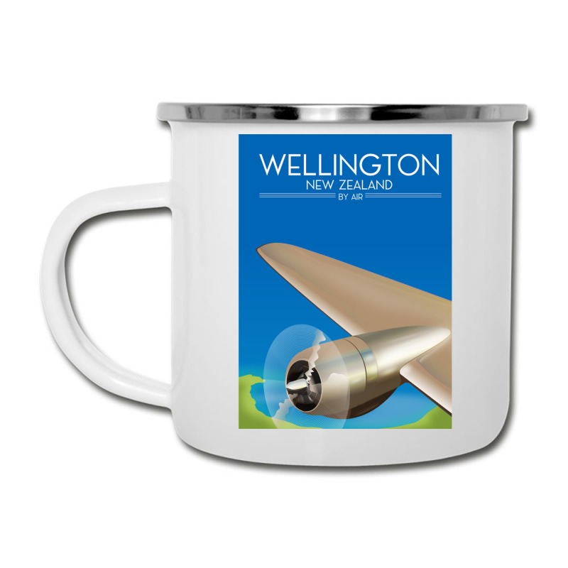 Wellington New Zealand Flight Poster 1.png Camper Cup | Artistshot