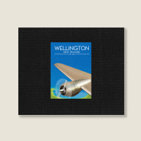 Wellington New Zealand Flight Poster 1.png Landscape Canvas Print | Artistshot