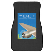 Wellington New Zealand Flight Poster 1.png Front Car Mat | Artistshot