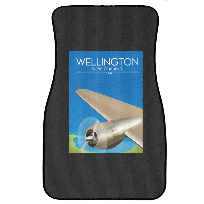 Wellington New Zealand Flight Poster 1.png Front Car Mat | Artistshot