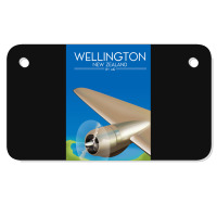 Wellington New Zealand Flight Poster 1.png Motorcycle License Plate | Artistshot