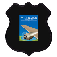 Wellington New Zealand Flight Poster 1.png Shield Patch | Artistshot