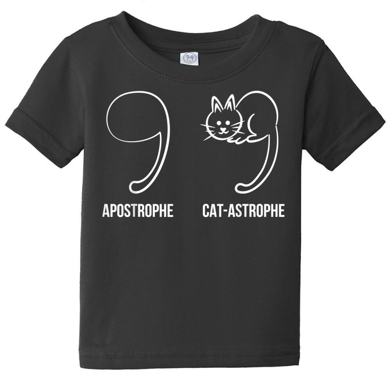 Apostrophe Vs Catastrophe. Funny Cat Pun English Grammar T Shirt Baby Tee by berkenby | Artistshot