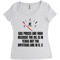 Gas Prices High Oil In Texas Dipsticks Women's Triblend Scoop T-shirt | Artistshot