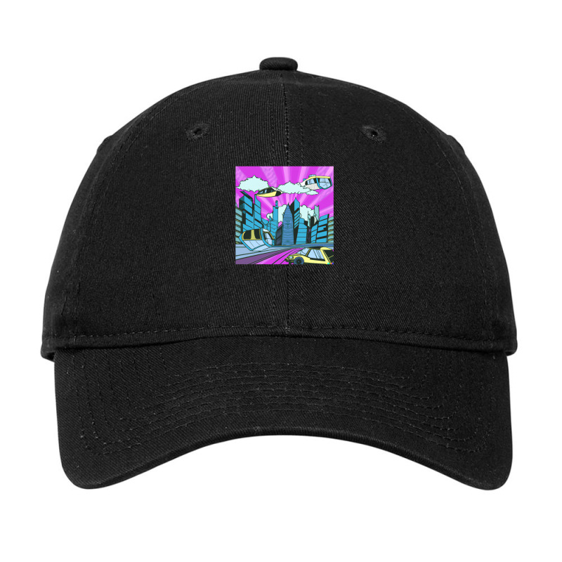 Pop Art Futuristic City Adjustable Cap by SallieEllenIsraelit | Artistshot