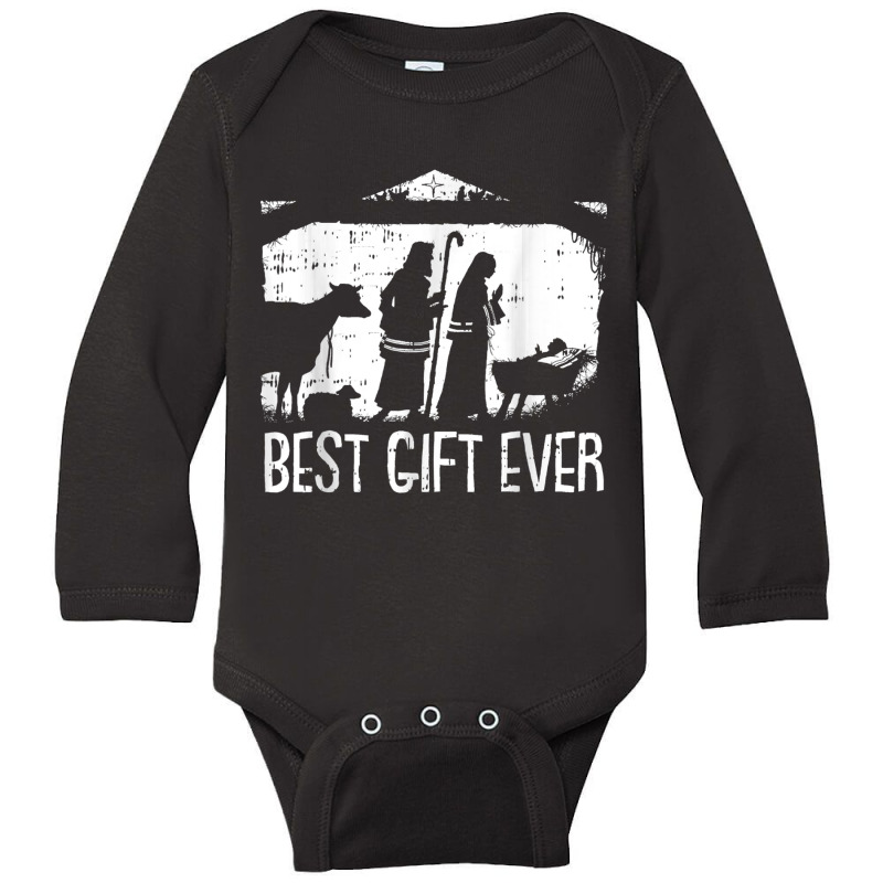 Best Ever Christmas Cool Jesus Nativity Scene Christian T Shirt Long Sleeve Baby Bodysuit by bettincam | Artistshot