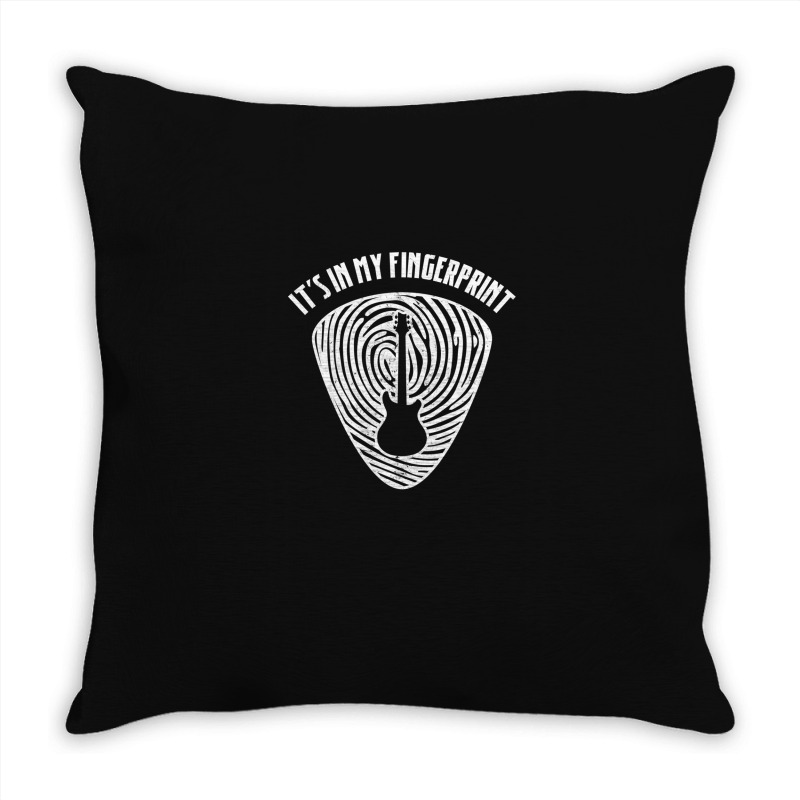 Guitar Lovers - It's In My Fingerprint Throw Pillow by PeteBabic | Artistshot