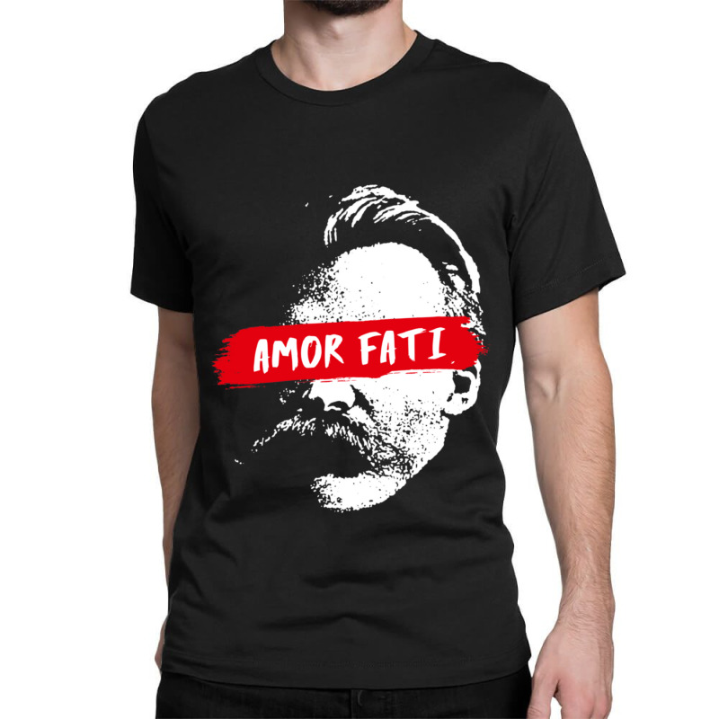 Friedrich Nietzsche With Eye Cover Amor Fati Classic Classic T-shirt by NancyAllen | Artistshot