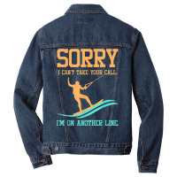 Waterski Tshirt   Sorry I Can't Take Your Call Men Denim Jacket | Artistshot