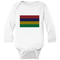 Flag Of Mauritius Long Sleeve Baby Bodysuit | Artistshot