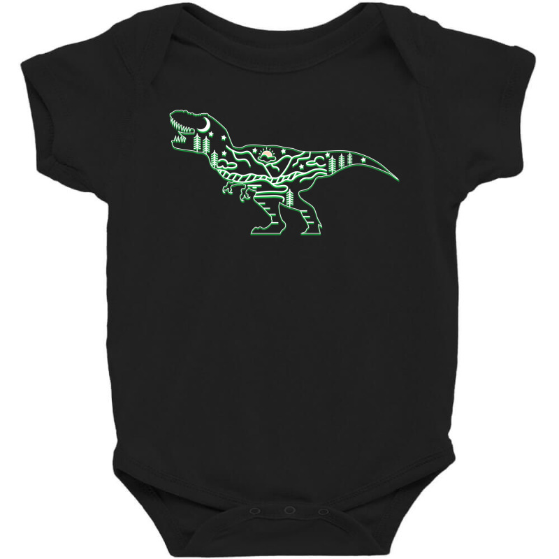 T Rex Forest Baby Bodysuit by Gurkan | Artistshot