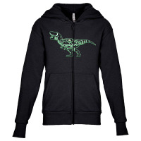 T Rex Forest Youth Zipper Hoodie | Artistshot