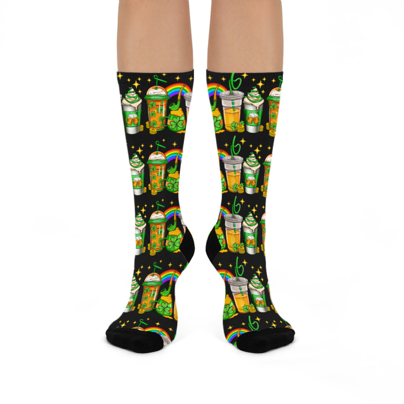 St Patricks Day Coffee Crew Socks | Artistshot