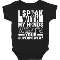 American Sign Language Deaf Awareness T Shirt Baby Bodysuit | Artistshot