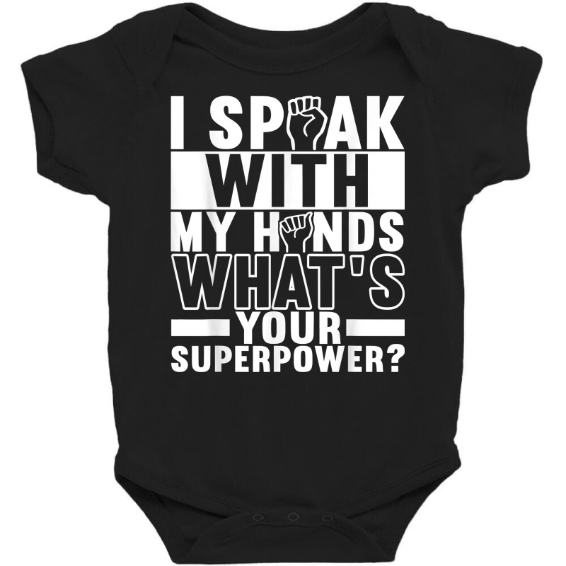 American Sign Language Deaf Awareness T Shirt Baby Bodysuit by ardylanda | Artistshot