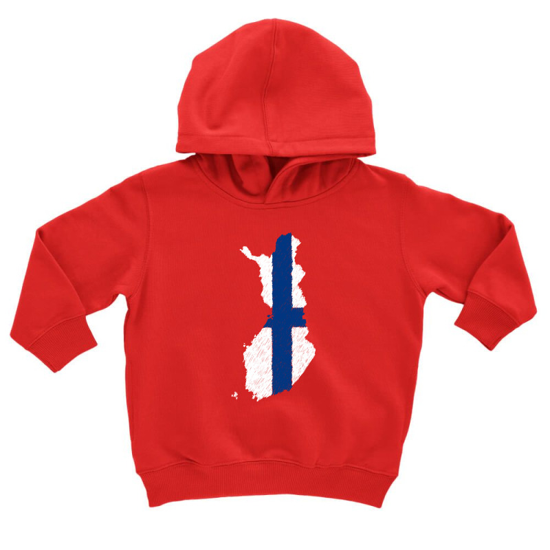 Finland Flag Map Drawing Line Art Toddler Hoodie by Erwin Saputra Art | Artistshot