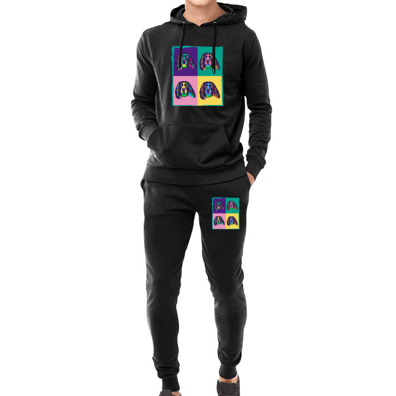 Dog Lover I Pop Art English Springer Spaniel Hoodie & Jogger Set | Artistshot