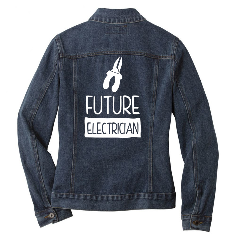 Future Electrician Ladies Denim Jacket by Ramateeshirt | Artistshot