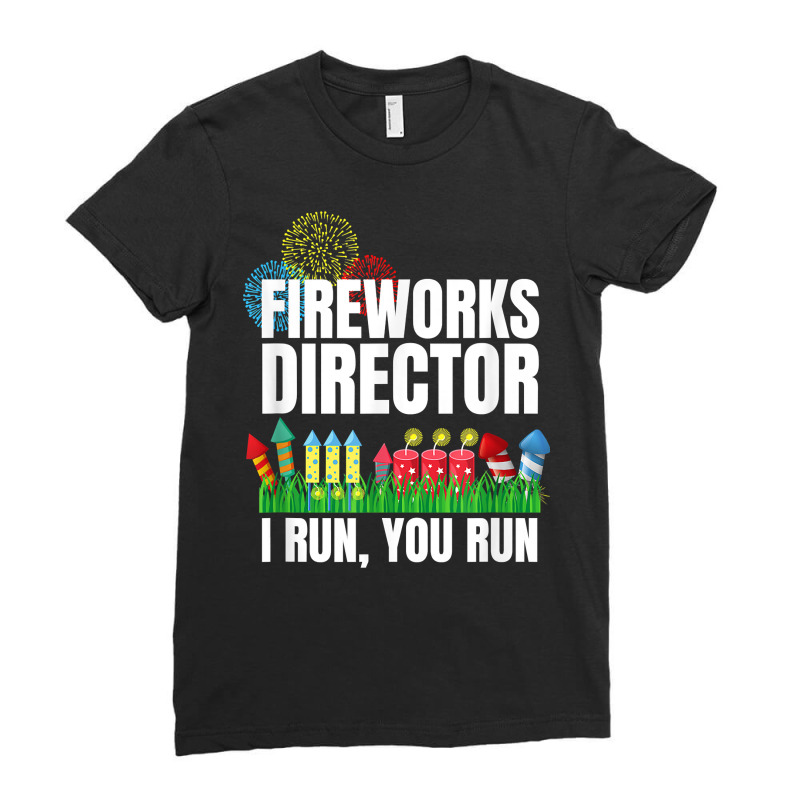 Bonfire Night Fireworks Director I Run You Run Guy Fawkes T Shirt Ladies Fitted T-Shirt by polioukhi | Artistshot