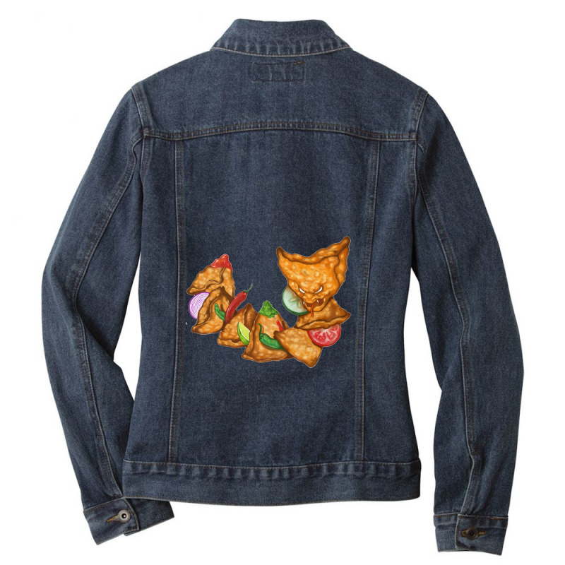 S For Samosa Serpent Snake Ladies Denim Jacket | Artistshot