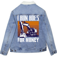 Funny Operating Engineer Unisex Sherpa-lined Denim Jacket | Artistshot