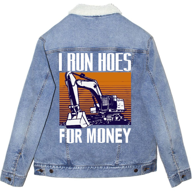 Funny Operating Engineer Unisex Sherpa-lined Denim Jacket | Artistshot