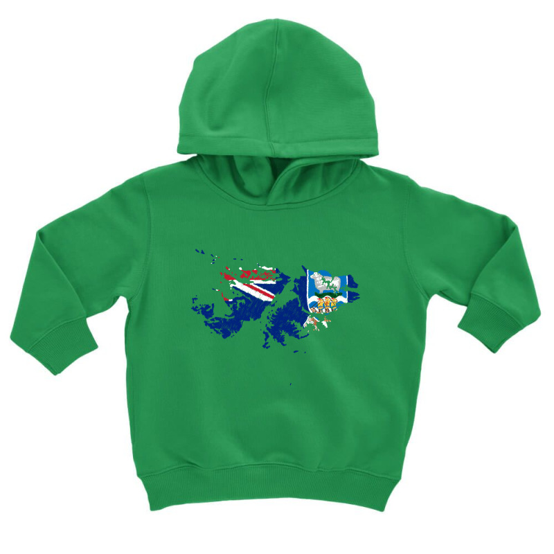 Falkland Island Malvinas Flag Map Drawing Line Art Toddler Hoodie by Erwin Saputra Art | Artistshot