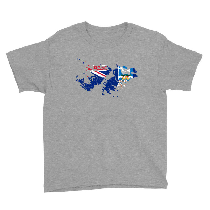 Falkland Island Malvinas Flag Map Drawing Line Art Youth Tee by Erwin Saputra Art | Artistshot