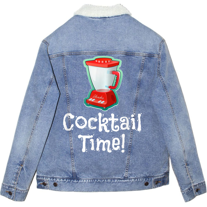 Cocktail Time! Blender T Shirt Unisex Sherpa-Lined Denim Jacket by berkenby | Artistshot